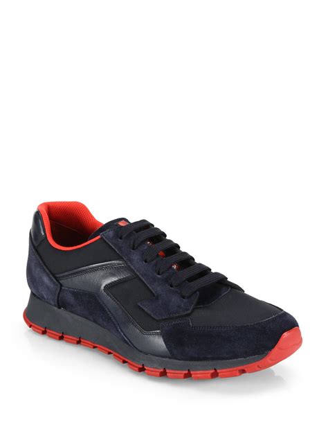 prada blue shoe|prada blue suede sneakers.